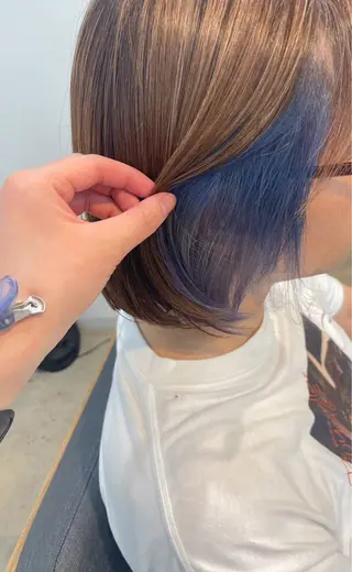 ミディアム カラー レイヤー/透明感ツヤ カラー/Rinのヘアスタイル