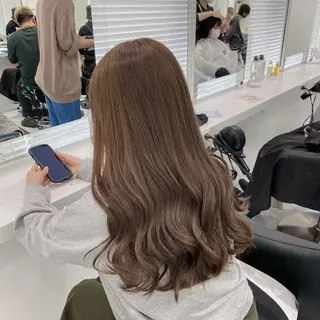 ミディアム カラー 赤みなし艶カラー🍈 ユウナ🍈🤍のヘアスタイル
