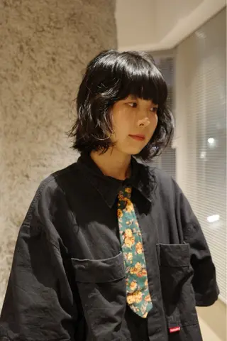 パーマ 未 来カットモデル無料のヘアスタイル