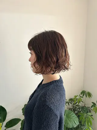 ショート パーマ FILMS haru 暖色カラーのヘアスタイル