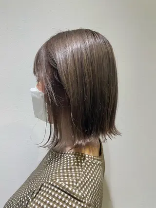 ミディアム カラー 木村 架音のヘアスタイル