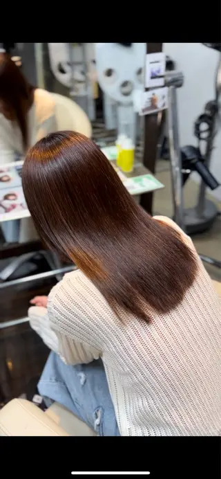 ミディアム 阿倍野/髪質改善 /縮毛矯正/坪田幸広のヘアスタイル