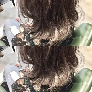 ミディアム カラー パーマ ヘアアレンジ tocca所属・毎月通える価格♪ 杉本真基のヘアスタイル