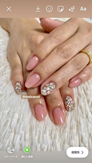 ショート カラー パーマ ヘアアレンジ キッズ ネイル マツエク・マツパ MALCAnail(マルカネイル)所属・荒木 莉奈のネイルデザイン