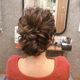 ヘアアレンジ 野咲き 美容室のマツエク・マツパデザイン