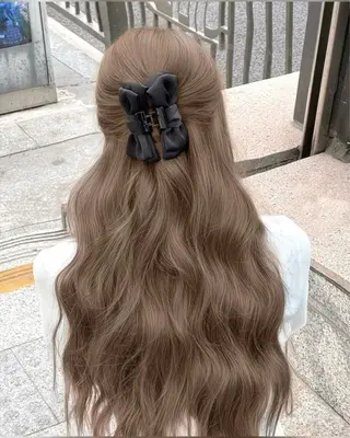 カラー ブリーチなし 透明感カラーのヘアスタイル