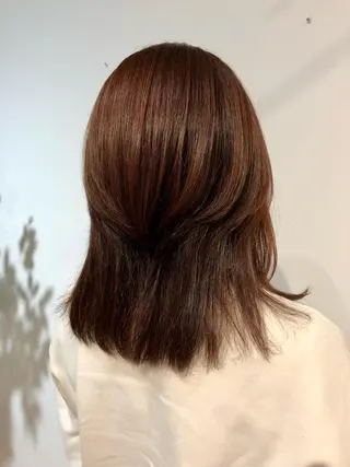 ミディアム カラー 青野 文香のヘアスタイル
