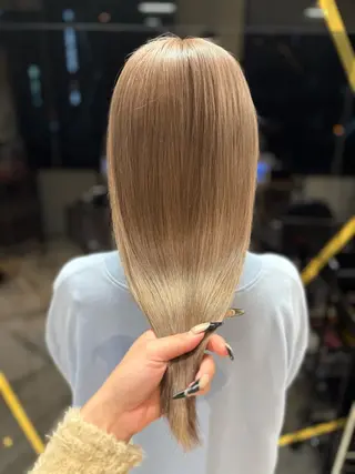 セミロング カラー 大阪 梅田/ ハイトーン/エクステのヘアスタイル