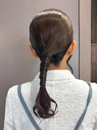 ミディアム ヘアアレンジ レイヤーカット/ボブ /nene🍥⋆*のヘアスタイル