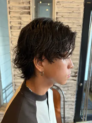 ショート パーマ メンズ ✨艶ブリーチカラー✨ 酸性ストレート光太郎のヘアスタイル