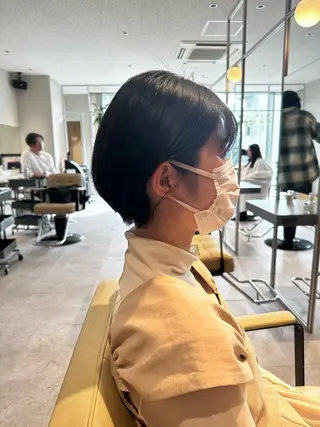 ショート 切りっぱなしボブ /銀座/ケンタロウのヘアスタイル