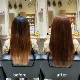 カラー 透明感カラー/顔周り カット/レイヤーにかのヘアスタイル