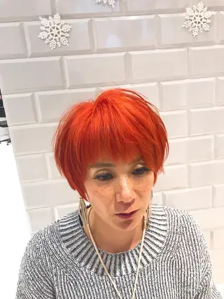 ショート カラー PEWL所属・クロスパーマ松永裕久 似合わせカットのヘアスタイル