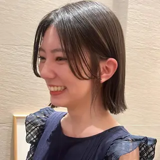 ミディアム カラー 🌱小顔ヘア/ボブ ミディアム/双葉🌱のヘアスタイル