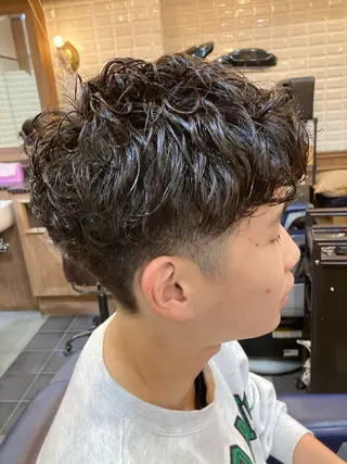 カラー パーマ メンズ ルピナス中田店長 山口大地のヘアスタイル