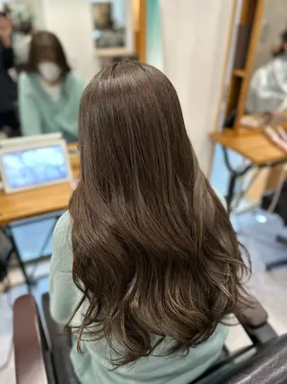 ロング カラー ヘアアレンジ Agu hair trico 久喜3号所属・ハイトーン&透明感 カラー☘️片山優陽のヘアスタイル