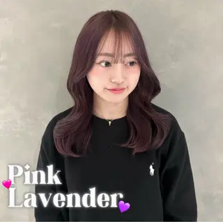 セミロング カラー CYM所属・ワンカラー 🩷モエのヘアスタイル