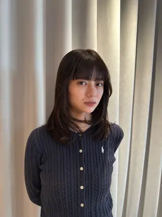 ミディアム カラー NORA GINZA / U所属・岡本 琉唯のヘアスタイル