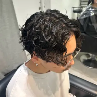 ショート メンズ 縮毛矯正/お呼ばれ ヘア/ヘアメ｜あまにのヘアスタイル
