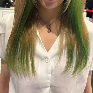 セミロング ブリーチ/ヘアケア/ 艶髪/イギチハルのヘアスタイル
