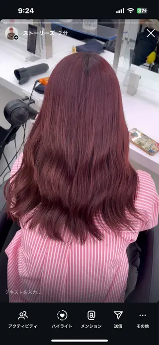 ロング カラー kazuki /韓国 juicyな暖色🍑のヘアスタイル