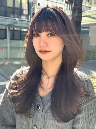 ロング カラー 顔周り特化/韓国ヘア /レイヤー/吉野幸大のヘアスタイル