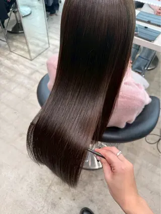 ロング みっちー/ブリーチ なしダブルカラーのヘアスタイル