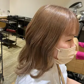 ミディアム カラー ヘアアレンジ 桑原 りゆのヘアスタイル