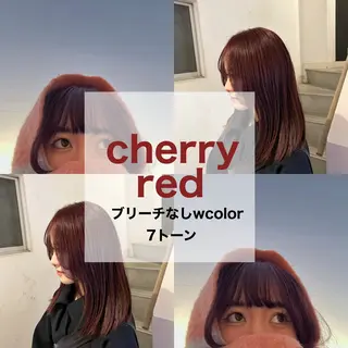 セミロング カラー 愛結 暖色カラー🎀🩰のヘアスタイル