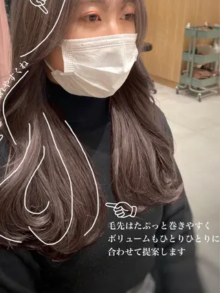 ロング カラー パーマ 小野寺瑞希 /最小顔カットのヘアスタイル