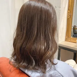 ミディアム カラー パーマ ヘアアレンジ メンズ キッズ マツエク・マツパ 暖色系/透明感 治野心のヘアスタイル