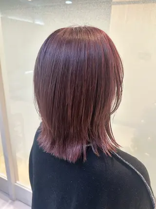 ミディアム カラー 艶質改善/縮毛矯正 ササキナツミのヘアスタイル