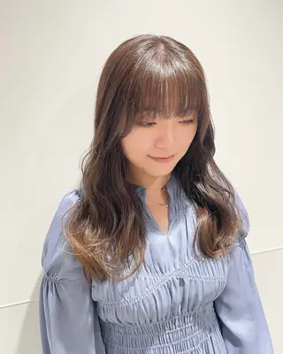 セミロング SALOWIN  north茶屋町店所属・💎透明感カラー💎 ナチュラルテイストのヘアスタイル