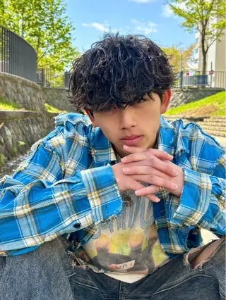 ショート パーマ 上野⭐️メンズ特化 森田道成のヘアスタイル