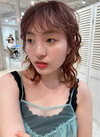 ミディアム カラー 韓国ヘア 🎀華澄のヘアスタイル