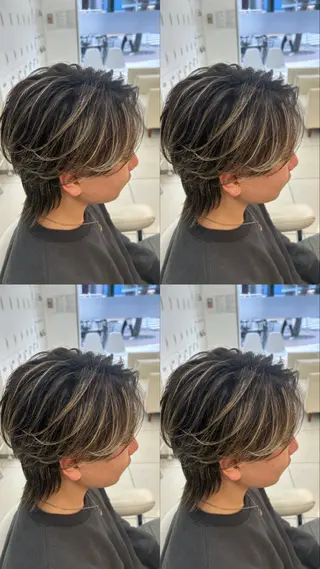 ショート カラー パーマ メンズ 髪質改善/艶カラー/ メンズパーマ/鈴木のヘアスタイル