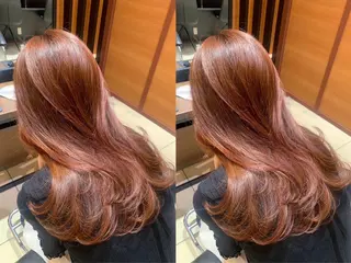 カラー 💜juna💜/高 槻/韓国風のヘアスタイル