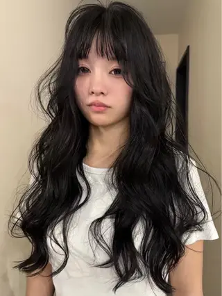ロング パーマ ヘアアレンジ 河相 美玖のヘアスタイル