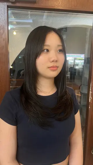 セミロング [ ]Shiro シロ 熊谷 美容室所属・韓国系レッドカラー mikuのヘアスタイル