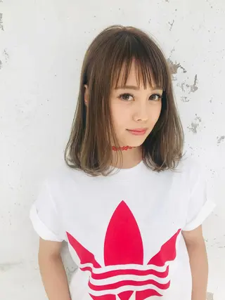 ミディアム ショート白髪染め無料 ／河瀬謙介のヘアスタイル