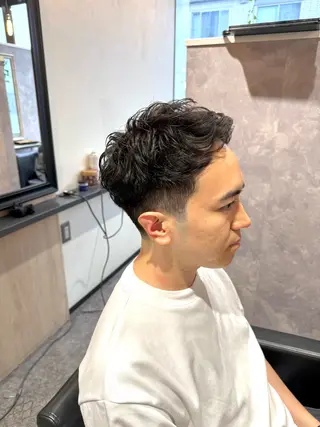 ショート パーマ メンズ 大倉山駅メンズヘア ヒダカミズキのヘアスタイル