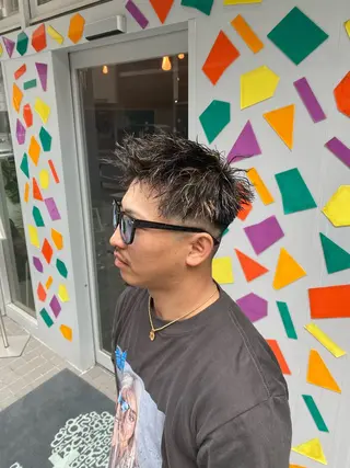 ショート カラー パーマ メンズ Riganuts池袋 Hayato✂︎のヘアスタイル