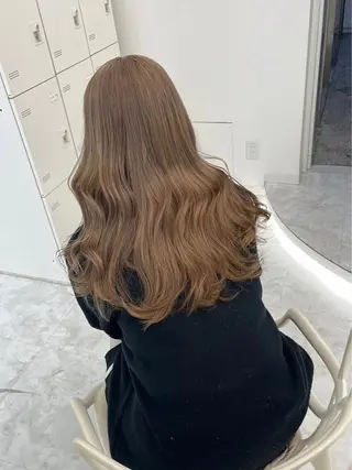 ミディアム ブラウンベージュ🤎 ブリーチなし🤎のヘアスタイル