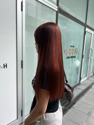 ロング 栄　mighty by H所属・田中 蘭菜のヘアスタイル