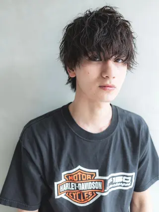 パーマ メンズ 大滝 宜史のヘアスタイル