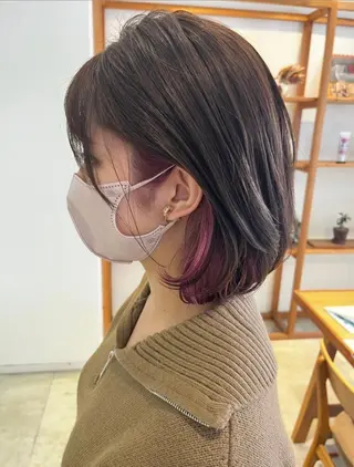 ミディアム 藤森結子/韓国ヘア/ パーソナルカラー診断のヘアスタイル