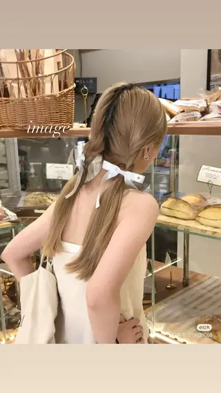 ロング ParveMix 佐々木梨紗🤍のヘアスタイル