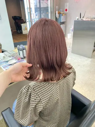 ミディアム カラー ヘアアレンジ ♡韓国風ヘア 🐈♡MIHOのヘアスタイル