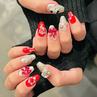 ネイル unwind ┊︎冬っぽネイル🧸のネイルデザイン