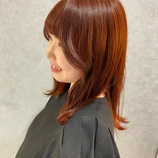 ミディアム カラー 🌱ブリーチ・透明感 カラー/mapi🦭のヘアスタイル